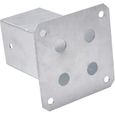 TRIBECCO® Douille à visser pour poteaux carrés en bois galvanisé à chaud (60 x 60 mm) - Douille de sol - Support de clôture - Douill-3