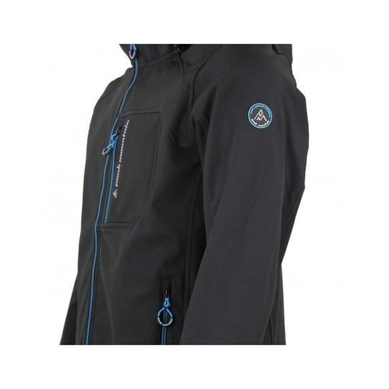 Blouson shoftshell Peak Mountain Caforain noir bleu M