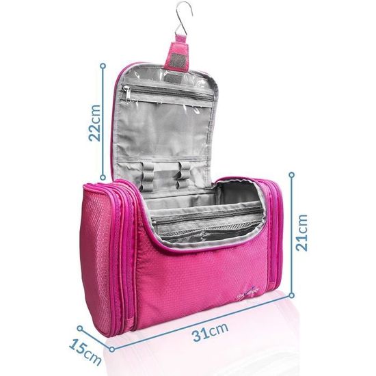 TRAVANDO Trousse de Toilette Femme Grand Format avec Crochet