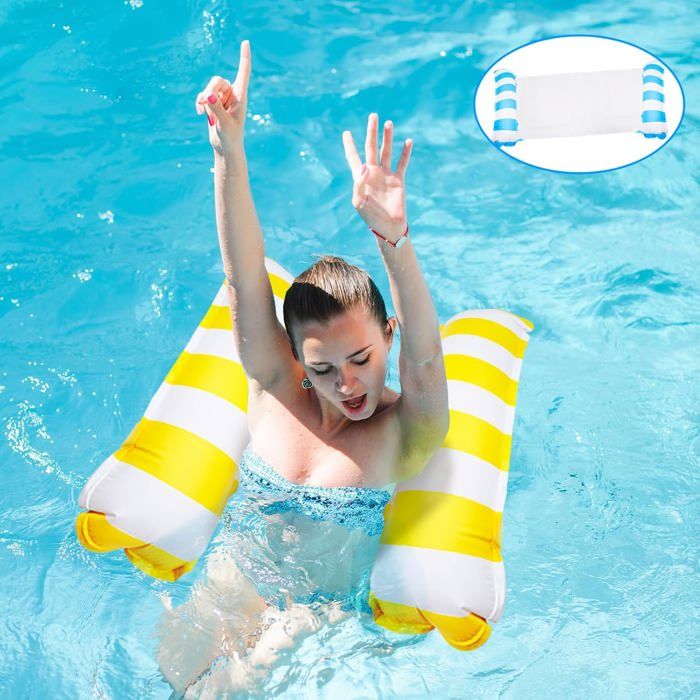 2 PCS Bouee Piscine Adulte, 2 In 1 Matelas Gonflable Piscine, Portable Hamac D'eau Gonflable, Fauteuil Gonflable, Manuelle Jouets De Piscine Pour Plage Partie Vacances 220721642