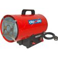 Canon à air chaud Gaz 15000W - DOMAC - Brûleur Gaz - Rouge - Soufflerie - Chauffage portatif-0