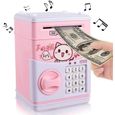 Banque Caisse L'argent Automatique avec Passe pour Enfants Tirelire ATM Coffres-forts Cadeau Créatif pour Enfants mini Lockbox     -0