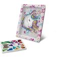 Kit loisir créatif - Licorne - Illustration avec sequins - Pour enfant à partir de 7 ans - Blanc-0
