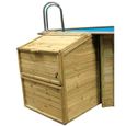 Coffre de filtration en bois pin sylvestre pour piscine H 1,33m - SUNBAY-0