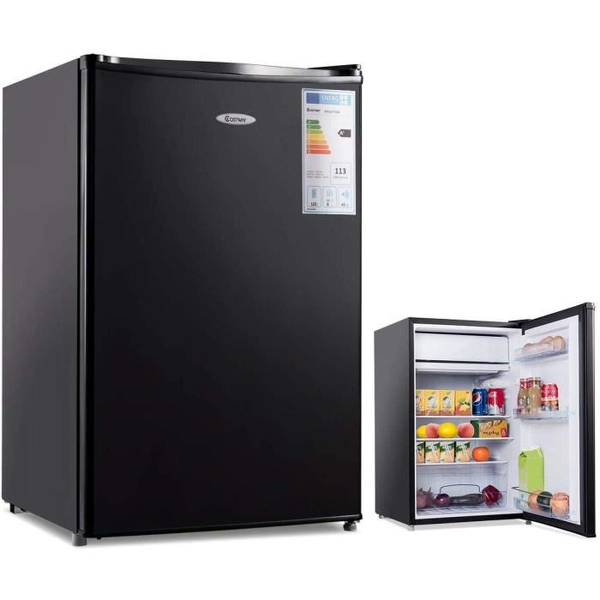 Costway Mini Frigo 123l Frigo Combine Silencieux 90w 230v Mini Refrigerateur Temperature 3 10 Portable Pour Chambre Bureau Achat Vente Mini Bar Mini Frigo Costway Mini Frigo 123l Frigo