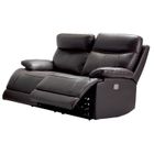 ALTOBUY Cordoue - Canapé Relax Electrique 2 Places Cuir Marron