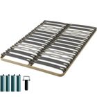 EBAC LITERIE Sommier à lattes + pieds 140x190 Zeta - 26 lattes bois - Fabrication française