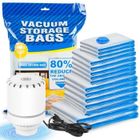 JIATZOCN Lot de 15 Sac de Rangement sous Vide Avec Pompe électrique Sac Housse Sous Vide Voyage