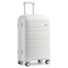 Kono Valise Trolley 76cm Valise Rigide Enregistrement en Polypropylène Ultra Léger à 4 roulettes avec Serrure TSA Intégré, Blanc