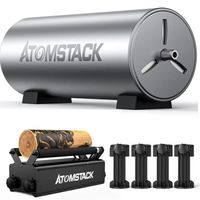 ATOMSTACK Kit d'assistance pneumatique et rouleau rotatif R3 Pro pour kit d'objets cylindriques et machines de gravure laser