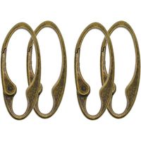 4 Pièces Vintage Bronze Ovale Mousqueton Ressort Mousqueton Pince Porte-clés Anneau Bricolage Voiture