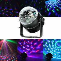 Lampe de Scène RGB DJ LED Lumière Boule Commande Vocale 5W EU Prise pour Soirée Bar Anniversaire