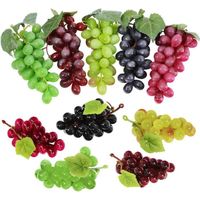 10Pcs Raisins Artificiels, Fruit Artificiel, Décoration de Fruit, Fruits Faux pour Maison, Jardin, Fête, Mariage, Réception de Vin