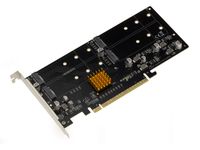 Carte contrôleur M2 PCIe x16 pour 4 SSD M.2 NVMe M Key avec Chipset ASM2824