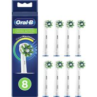 Oral-B Cross Action Clean Maximiser, Brossettes de rechange, Embout, Pack de 8 pour Brosse a Dents Electrique Format Special 