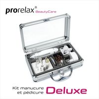 prorelax Kit manucure et pédicure DELUXE - PRORELAX - 15 accessoires en acier chirurgical - Blanc