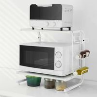 SoBuy® FRG092-W Etagères de cuisine Meuble rangement cuisine de service en bois, étagère micro ondes, mini-étagère