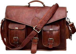 ATTACHÉ-CASE sac à bandoulière en cuir, porte-documents, épaule, bureau, valises, cartables pour hommes et femmes.[Z5296]