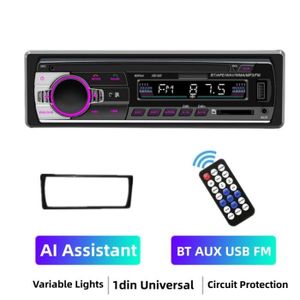 AUTORADIO Avec assistant IA - Autoradio MP3 Bluetooth 12V, 1din, lecteur Audio mains libres, stéréo, USB-SD, FM, Assist