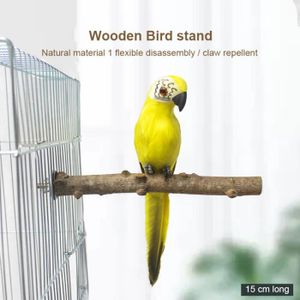 Bâton en bois pour perroquet, oiseau, raisin sauvage, perchoirs