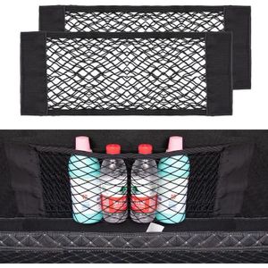 Organiseur de coffre voiture – Lot de 4 avec bandes Velcro – Fixation
