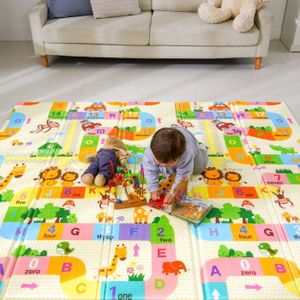 Cozyhoma Tapis De Jeu Epais Double Face Impermeable Non Toxique En Polyethylene Basse Densite Pour Enfants Tapis De Jeu Pliable Tapis De Gym Pour Bebe Enfant Extra Large 0 X 180 X