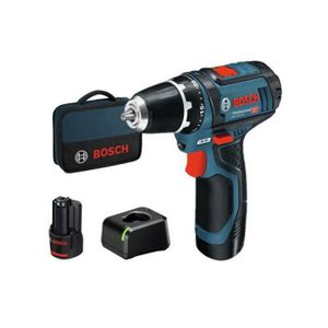 Perceuse visseuse sans fil BOSCH PROFESSIONAL - GSR 12V-15 + 2 batteries 2.0Ah + chargeur + sacoche