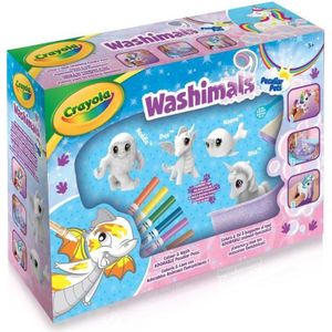 JEU DE COLORIAGE - DESSIN - POCHOIR Crayola - Washimals Animaux fantastiques - Coffret de coloriage lavable pour enfants dès 3 ans