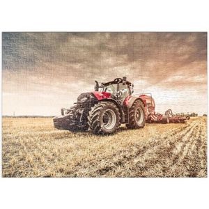 PUZZLE Tracteur Rouge Moderne Lors De L'Ensemencement - P