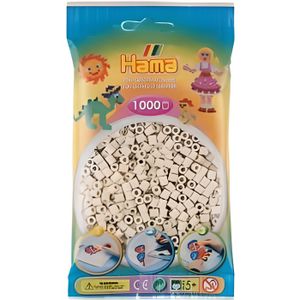 JEU DE PERLE Á REPASSER Hama - Sachet 1000 Perles à Repasser Taille Midi Ø 5mm Blanc Calcaire - Loisirs Créatifs