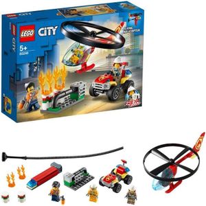 ASSEMBLAGE CONSTRUCTION LEGO® City 60248 L’intervention de l’hélicoptère des pompiers, Jouet Volant avec quad ATV pour Enfants de 5 ans et +