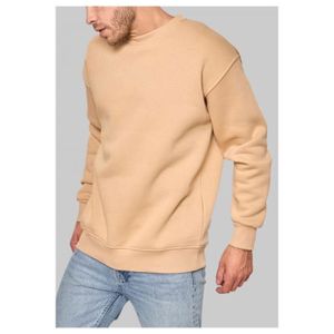 PULL Pull Col Rond Beige Homme