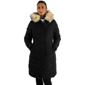 DOUDOUNE Paragoose - Paragoose menu noir Doudoune Longue Femme Hiver Chaude Imperméable Avec Capuche À Fourrure - noir - XL