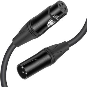 PD Connex Câble Audio Combiné Cordon Connecteur Power b - XLR M/Connecteur  Power A - XLR F - 10m - Idéal pour Relier vos Enceintes de Sonorisation