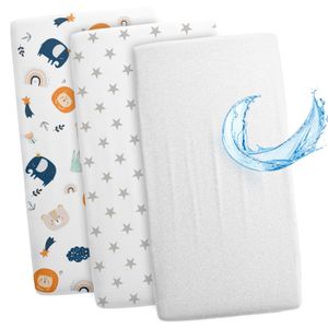 PTIT BASILE Lot x2 draps housse jersey lit berceau cododo, nacelle en coton  Bio 50 x 80 cm pas cher 