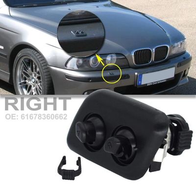 Buse De Lave-phares Avant Pour BMW Série 6 E63/E64 (2002-2010) - Référence 61677059223, Lot De 2 Pièces, Noir - 12