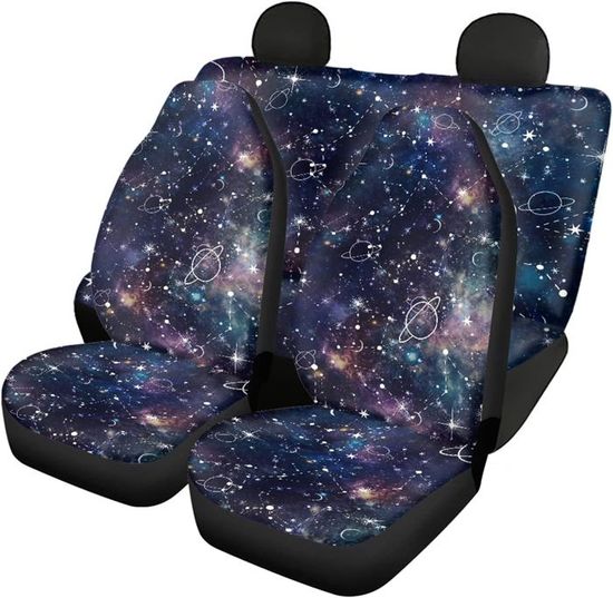 Lot De 2 Housses De Siège Auto Universelles Motif Fleurs - Taille 55x52x83 Cm, Tissu Polyester, Facile à Installer, Pour Voiture, SUV, Camion