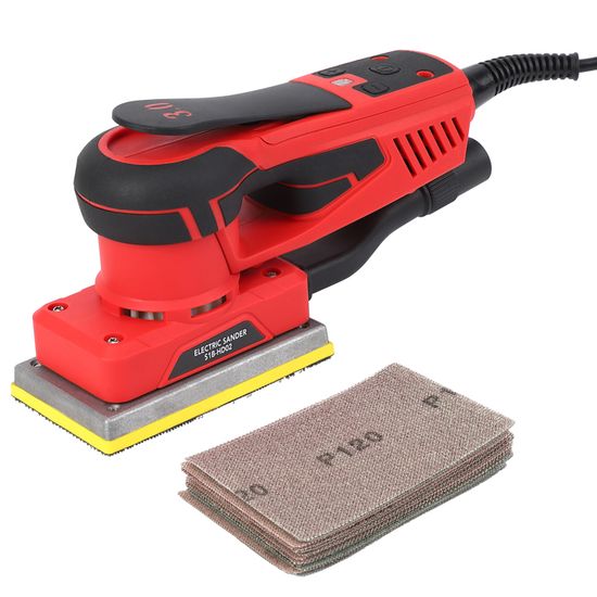 Ponceuse électrique Sans Fil 16.8V, 3500 Tr/min - Avec Batterie 3.0Ah, Chargeur Et 36 Papiers Abrasifs (P60 à P320)