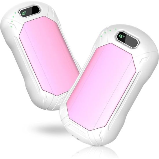 Ledeak Chauffe-Mains Rechargeable 6000mAh - Chaufferette Électrique Portable 2 Niveaux Chaleur Avec Écran LCD Pour Hiver, Camping, Golf