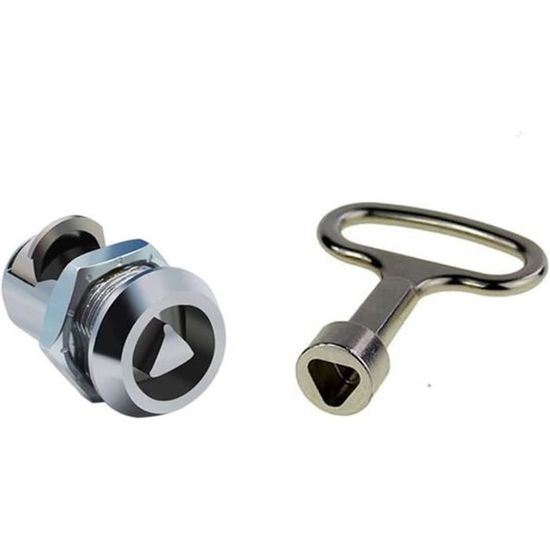 Serrure Tubulaire Avec Clés Pour Boîte à Outils - Jeu De Remplacement Chrome, 3 Pièces