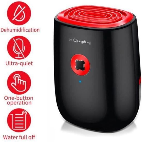 Déshumidificateur d'air électrique portable 800ml absorbeur d'humidité ultra silencieux pour cuisine chambre