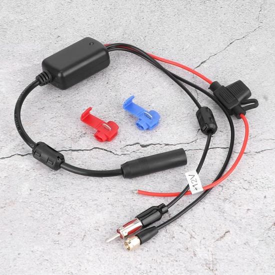 Amplificateur De Signal FM Pour Voiture - Booste La Réception Radio - 25dB Gain, 12V - Pour Antennes, Connecteur Rond