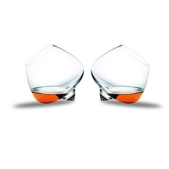 2 Verres à Whisky 300ml Avec Support Rotatif En Bois - Set Élégant Pour Cocktails