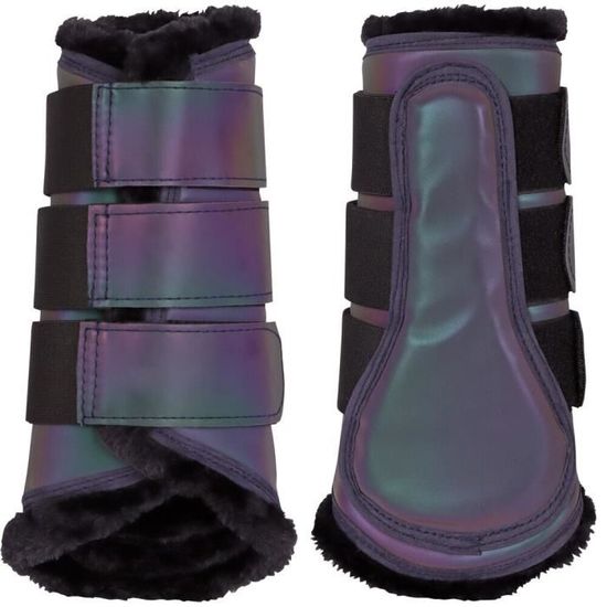 Tapis De Selle Numnah Cheval + Bonnet D'Oreilles Assorti – Intérieur Coton Gaufré Confort (Cob, Violet)