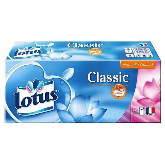 Mouchoirs Lotus Sensitive - Lot De 3 Boîtes De 80 (240 Mouchoirs), 4 Épaisseurs, Ultra Doux, Fabriqués En France - 6