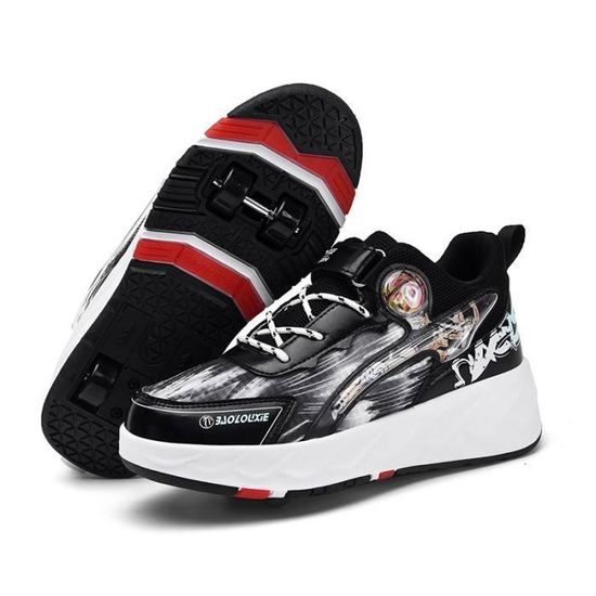 Chaussures à Roulettes Enfant Retractables 4 Roues - Basket Roller Garçon Fille Intérieur Extérieur