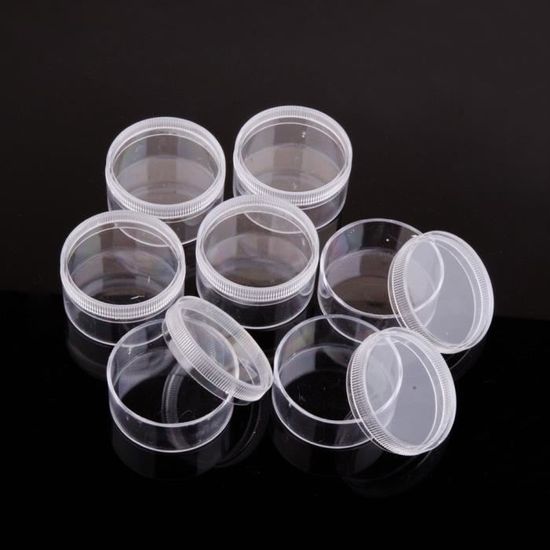 Lot De 2 Boîtes En Verre Transparent Avec Couvercles En Cristal