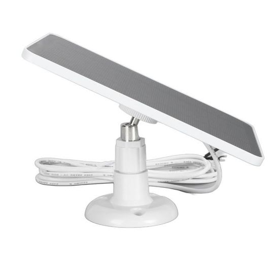 Panneau Solaire 10W/5V Pour Caméras Ring/Reolink - Câble 3 M, Ports DC Et USB-C - Étanchéité IP65, Montage Facile