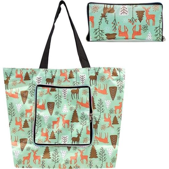 Sac De Courses Pliable Avec Roulettes,Réutilisables 2-in-1 Panier De