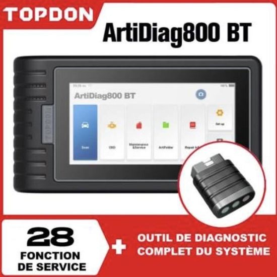 TOPDON France ARTIDIAG 800BT Valise Diagnostic Auto Multimarques avec